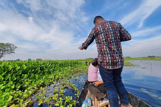 WCCU staff destroying bird traps at Kotalipara.