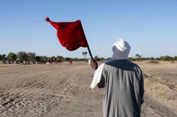 An official gets ready two days before the start of the first horse race of the season at the Biligoni racecourse. — AFP pic