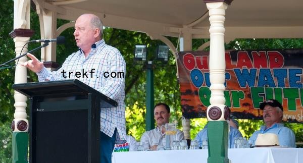 A 2011 photo shows Alan Jo<em></em>nes addressing a crowd at a rally in Bowral to oppose coal and coal seam gas in the Southern Highlands of New South Wales. — Picture by Jeremy Buckingham/Creative Commons