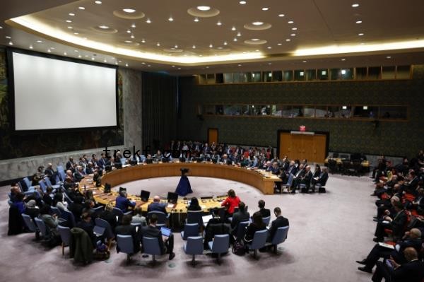 This photo taken on November 29, 2023 shows a U.N. Security Council session. (Gettyimages)