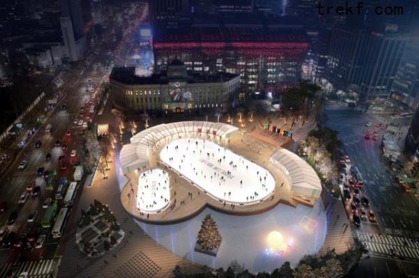 A graphic image of the ice rink to be set up at Seoul Plaza from Friday (Seoul Metropolitan Government)