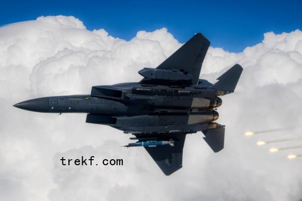 A South Korean Air Force F-15K fighter jet performs a maneuver in this undated photo. (Republic of Korea Air Force)