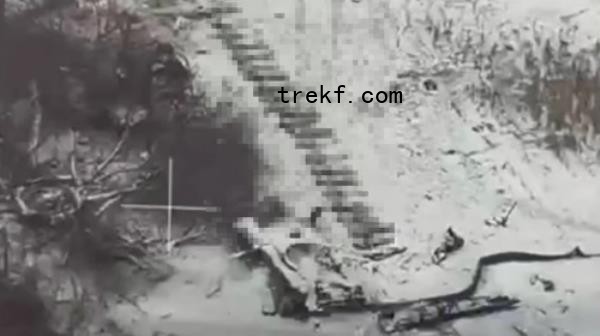 This screenshot from Mo<em></em>nday shows a photo from the Ukrainian media outlet Ukrainska Pravda of what it described to be Russian and North Korean soldiers killed in combat. It has been partially blurred. (Yonhap)