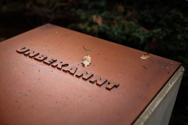 ‘Unknown’ is written on a plaque at a mass grave at the ‘Langenstein-Zwieberge Co<em></em>ncentration Camp Memorial’ on November 7, 2024 near Halberstadt, eastern Germany. — AFP pic