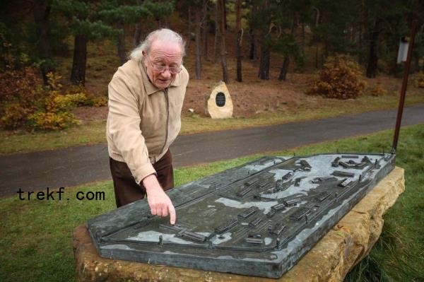 Jean-Louis Bertrand, son of the French Nazi co<em></em>ncentration camp survivor Louis Bertrand (1923-2013), points on a model depicting the former camp site at the ‘Langenstein-Zwieberge Co<em></em>ncentration Camp Memorial’ on November 7, 2024 near Halberstadt, eastern Germany. During the co<em></em>nstruction of a tunnel system in which warplanes were to be built in the last mo<em></em>nths of World War II, in the subcamp (Codename ‘Malachite’) of the Buchenwald co<em></em>ncentration camp almost 2.000 men died. — AFP pic